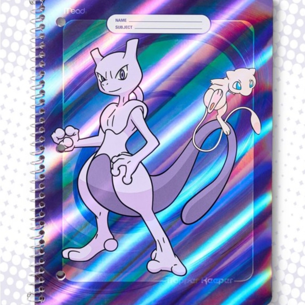 Mewtwo & Mew Holographic Spiral Notebook